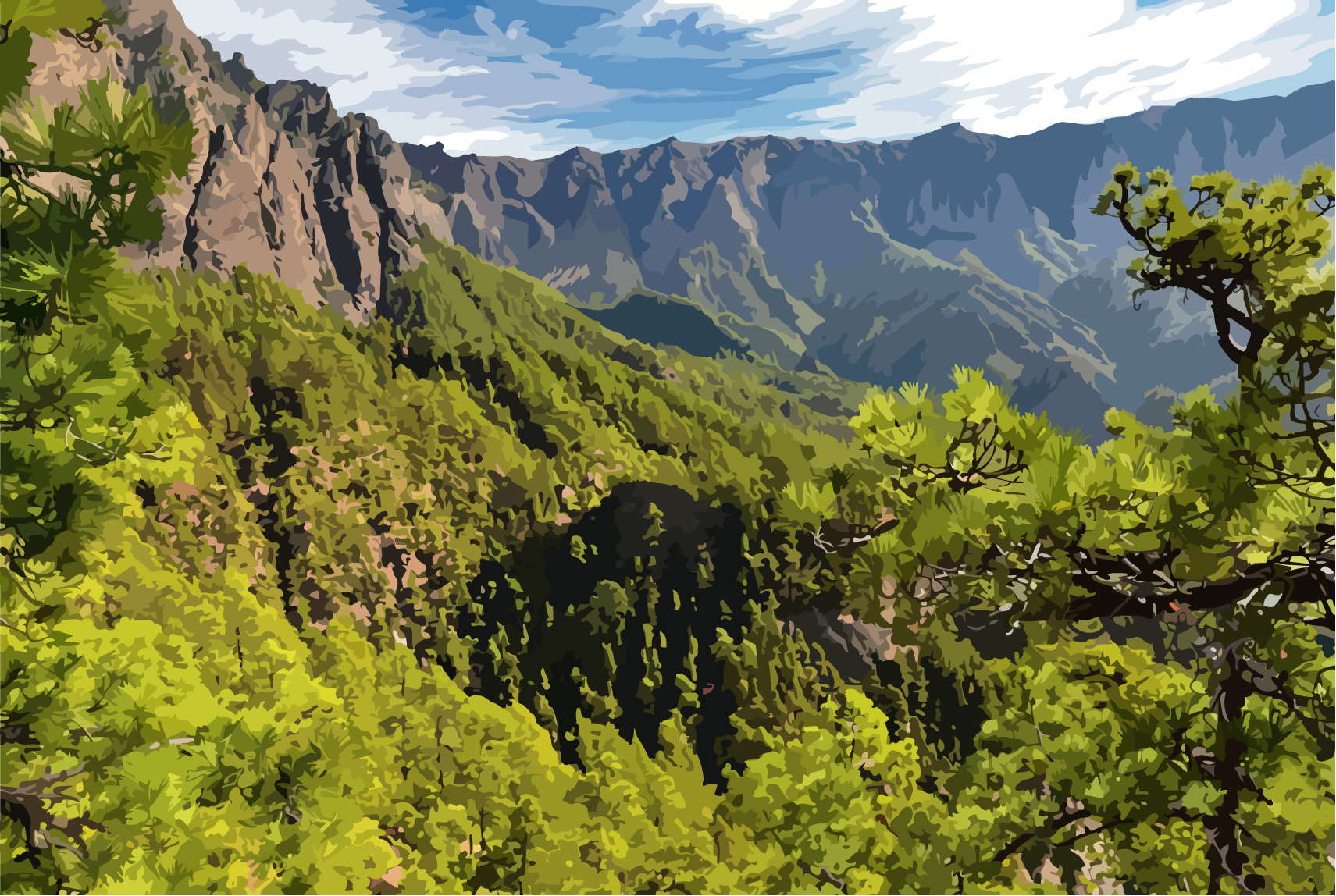 Miradores sobre la caldera