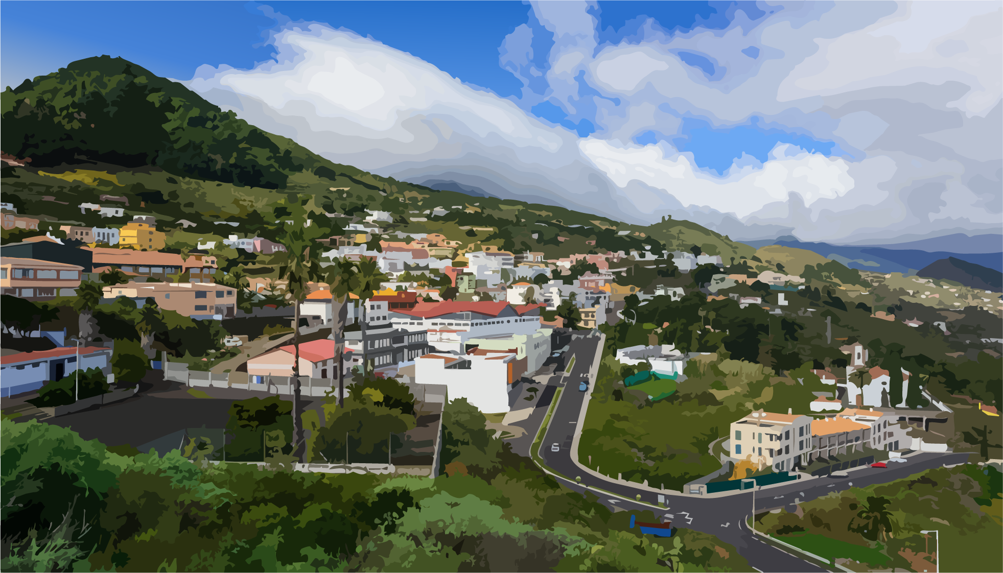 Paisaje agricola en Mazo